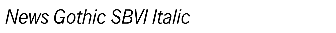 News Gothic SBVI Italic image